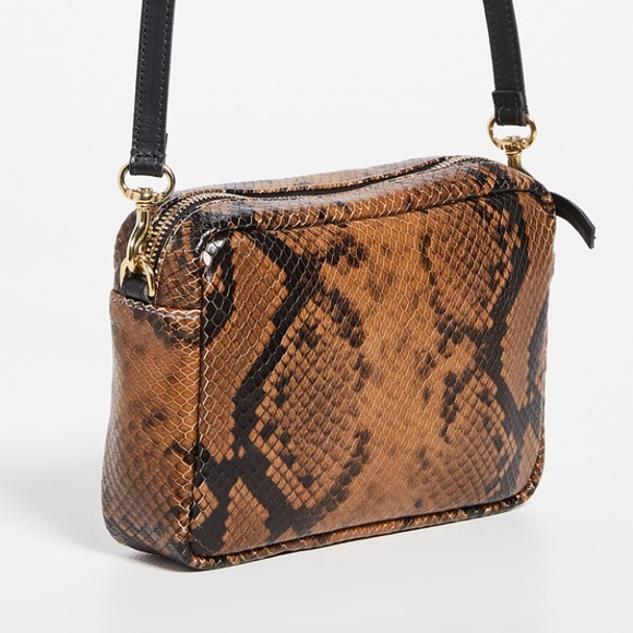 Clare V. Midi Sac crossbody in walnut python - Picture 3 of 15